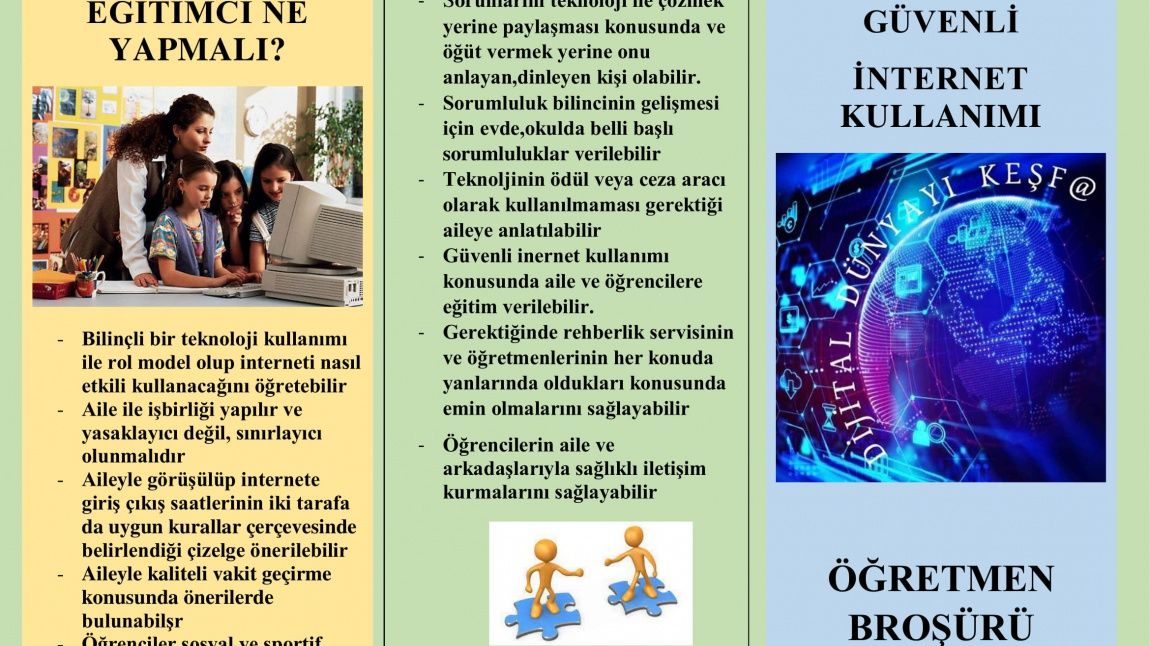 Dijital Dünyayı Keşfet Güvenli İnternet Kullanımı Broşürleri 